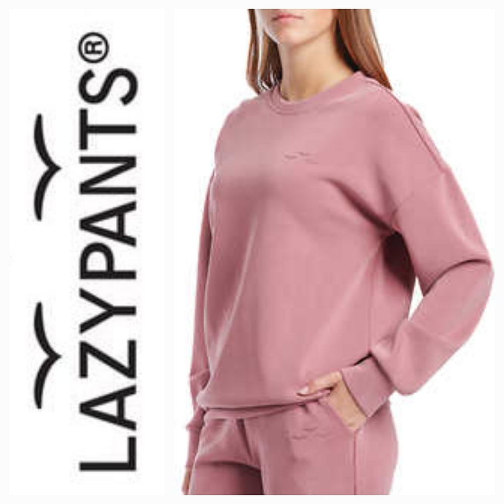 Lazypants Women's Soft Buttery Sueded Pullover Dark Pink Berry.